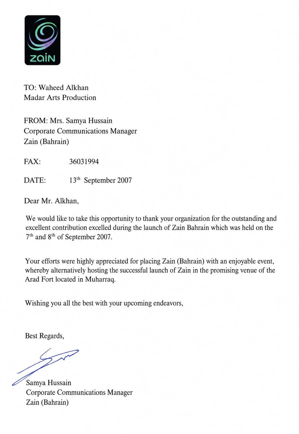 Zain Bahrain